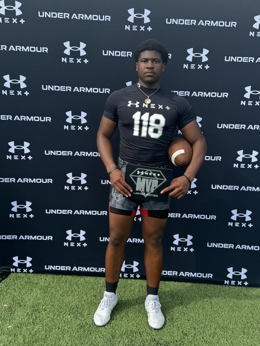 I want to thank the man above.. My Jesus Christ and Lord & Savior. I’m truly blessed for having this opportunity to be a MVP at the @UANextFootball. I want to thank Coach Blake for enhancing my knowledge towards the game. @On3Recruits @DOMXprospects @247Sports @ChadSimmons_