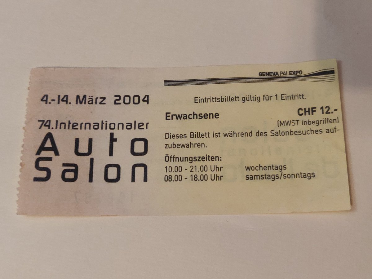 Tarifs Salon Genève 💸
2004 : 12 CHF
2024 : 25 CHF
#GIMS2024
