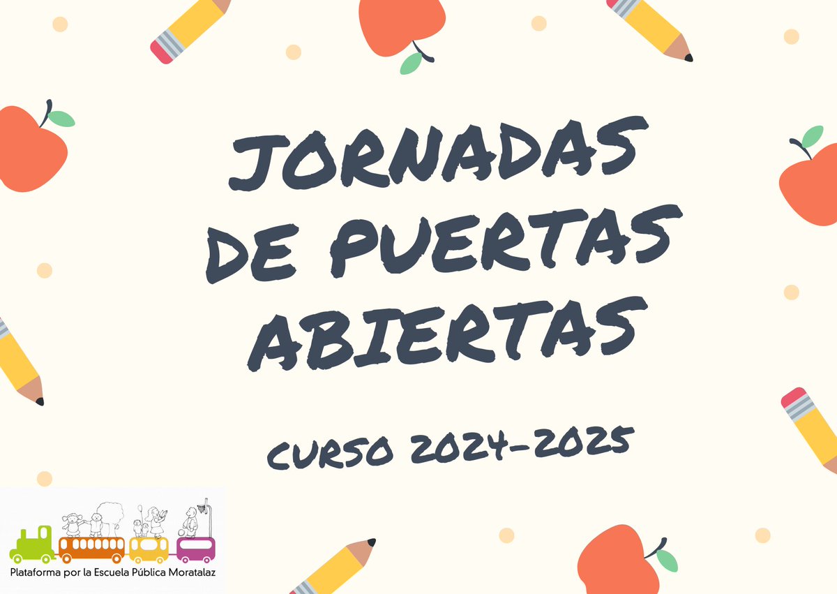 En el siguiente enlace podéis consultar las jornadas de puertas abiertas de los centros públicos del distrito 💚.

Cualquier duda que tengáis, no dudéis en consultarnos!!!! 🏫🎒

drive.google.com/drive/folders/…
