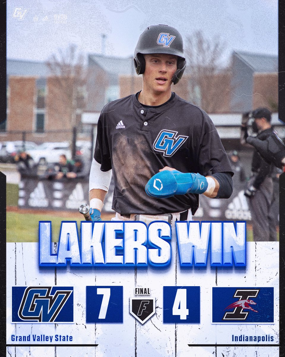 Final | GV 7, Indianapolis 4

GVSU takes the series with in-region foe Indianapolis  2-1 and the Lakers improve to 6-1 overall. 

WP - Michael Morawski (2-0) 5.1 innings of 2-hit baseball in relief. 

Mansager 3-run HR, VanEnkevort 2-run single and Schuman solo HR.
#AnchorUp