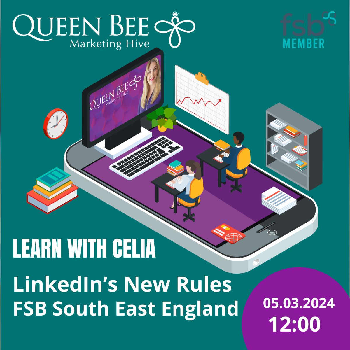 Network + Learn: 𝗟𝗶𝗻𝗸𝗲𝗱𝗜𝗻'𝘀 𝗡𝗲𝘄 𝗥𝘂𝗹𝗲𝘀, 𝗧𝗵𝗲 𝟮𝟬𝟮𝟰 𝗽𝗹𝗮𝘆𝗯𝗼𝗼𝗸 𝗳𝗼𝗿 𝗯𝗼𝗼𝘀𝘁𝗶𝗻𝗴 𝘆𝗼𝘂𝗿 𝘃𝗶𝘀𝗶𝗯𝗶𝗹𝗶𝘁𝘆

The game's changed. Again. 

Discover the new rules on Tues 5th March @ 12pm
bit.ly/CeliaonLinkedin

#linkedintraining
#FSBConnect