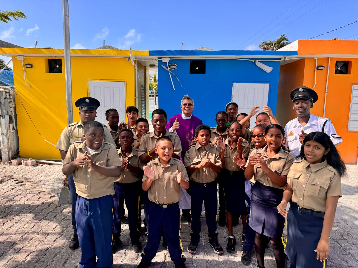 Mass this Sunday with the Police Commanders, Women Officers, and Cadets in San Pedro, Belize.