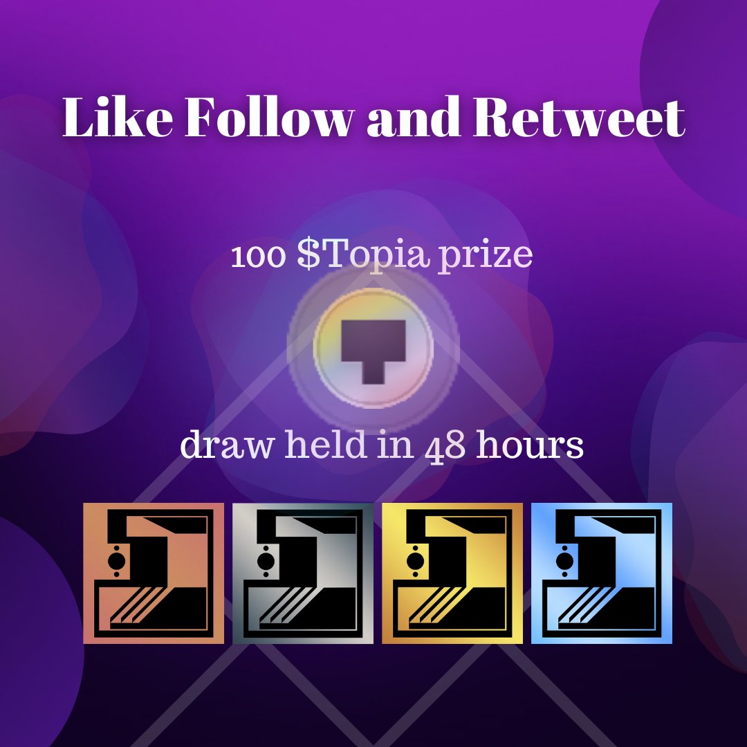 🚨Alpha Alert🚨

I am giving away 100 $TOPIA to a lucky person who:
- Follows 
- Likes and Retweets the first post in thread
- Tags 3 users

Use Code "MetaTrustDAO" <a href="/hytopia/"></a> node mint

#Web3Gaming $MTC