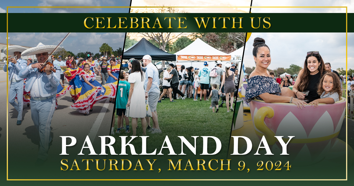 CityParklandFL's tweet image. Parkland Day is kind of a big deal. Kick it off with us on March 9, with a 10:00 a.m. parade and celebrate with us at Pine Trails Park from 4 until 9:00 p.m. cityofparkland.org/ParklandDay.