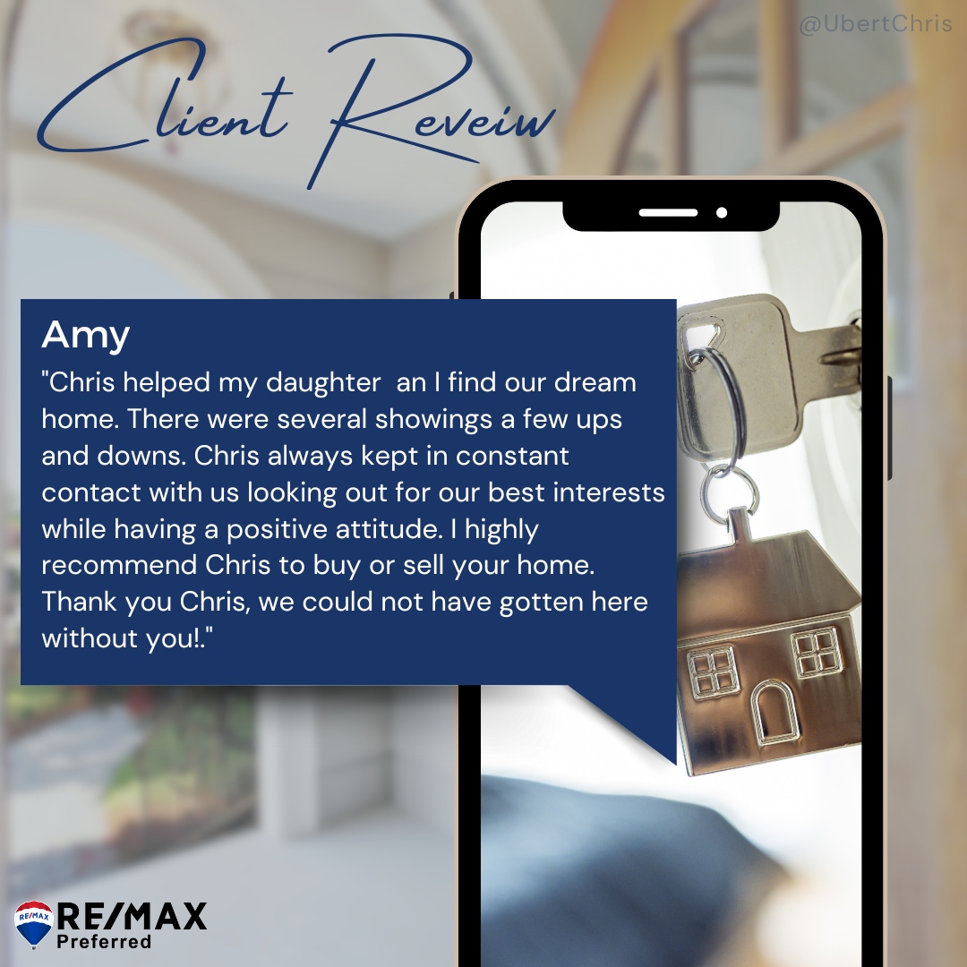 Thank you so much, Amy! 🤩🙌 I'm so appreciative of your stellar review of my real estate services. #HappyClient #RealEstate #Grateful 💯 #WiscHomes #SWIHomes #REMAXPreferred #REMAXAgent #WeAreREMAX #Madison #SunPrairie #LakeHomes