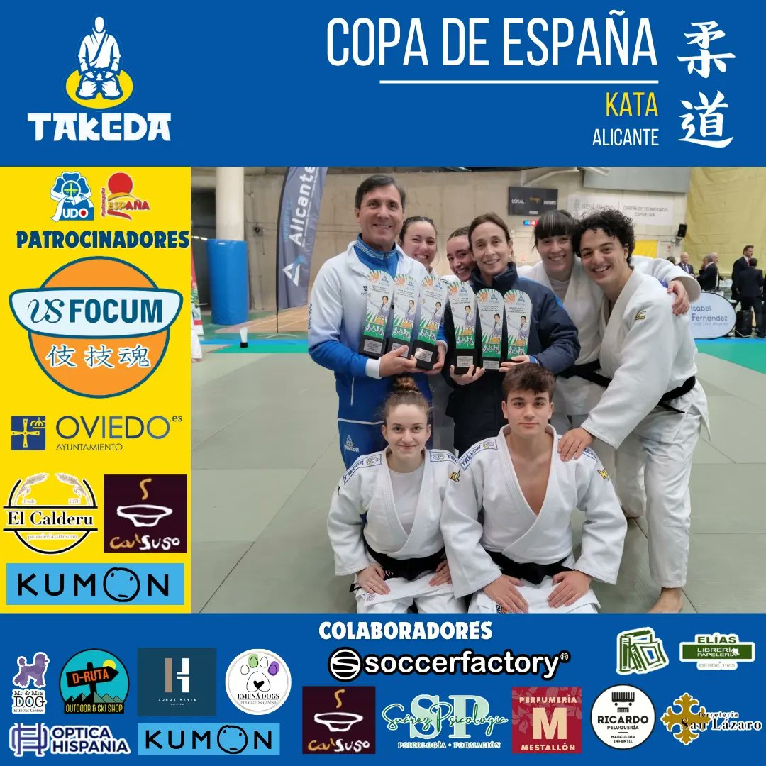 Oro🥇, plata🥈 y bronce🥉 para nuestro equipo de katas júnior y sénior.

Buena actuación del equipo en la 1ª edición de la Copa de España de Kata de Alicante. Fue organizada por la Federación Valenciana de Judo y Judo Club Alicante.
