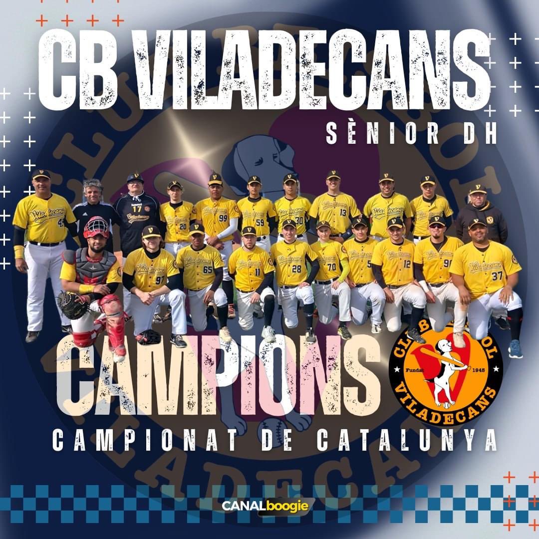 EL CLUB BEISBOL VILADECANS SÈNIOR DH ES PROCLAMA CAMPIONS DEL CAMPIONAT DE CATALUNYA 2024 ENHORABONA NOIS !!!
ENHORABONA A L'STAFF TÈCNIC DE L'EQUIP.

<a href="/CANALboogie/">CANALboogie</a> <a href="/BeisbolVila/">Béisbol Viladecans</a> <a href="/ViladecansTweet/">AjuntamentViladecans</a> <a href="/FCBeisbolSofbol/">Beisbol i Softbol Catalunya ⚾️🥎</a> <a href="/RFEBS/">RFE Béisbol y Sófbol</a>