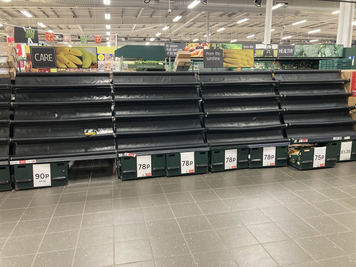 Yes! We have no bananas! (Tesco, Dunfermline this evening)