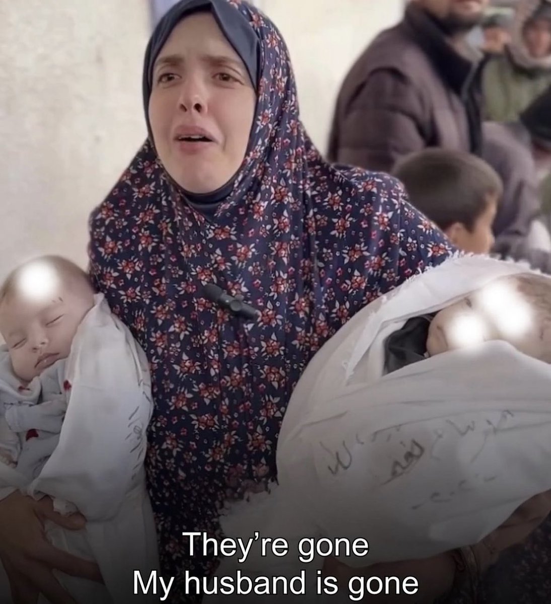 She lost her husband as well. Soul shattering.