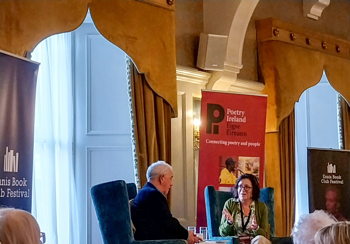 Only managed one event in #EBCF2024 (Ennis Bookclub Festival) this year & that was a treat: Cork #poet & writer Theo Dorgan discussing his latest book of poetry 'Once was a Boy' with Martina Durac. Lovely to see so many familiar faces & also make new friends @ebcf @poetryireland