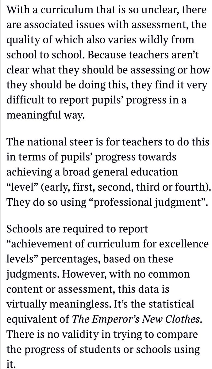 daisychristo's tweet photo. Fascinating article in @thetimes about the Scottish Curriculum for Excellence. 

If you are working on curriculum anywhere in the world you need to understand what’s not worked in Scotland. 

Comments here from @Bruce_NextLevel https://t.co/o3w8vgTAE0