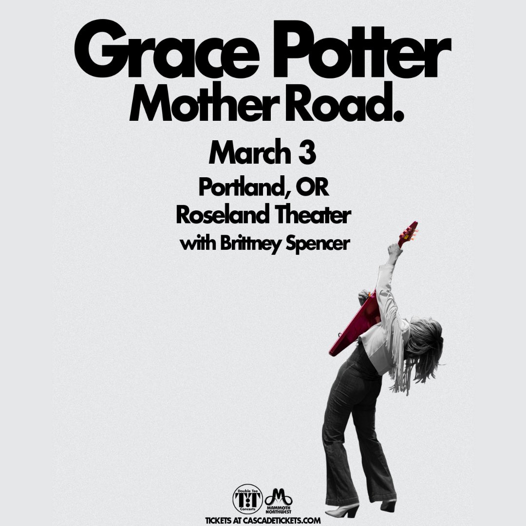 TONIGHT 🌹 <a href="/gracepotter/">Grace Potter</a> hits the stage for a night of powerful, soulful, &amp; bluesy roots rock. <a href="/BrittNicx/">Brittney Spencer</a> opens at 7:30!

Tickets available online at roselandpdx.com until 5:30 &amp; at the door starting at 6:30. 21+ show! Balcony is sold out!