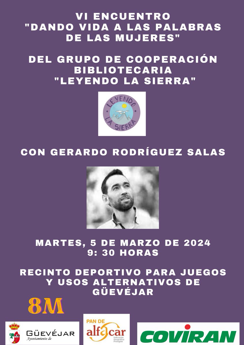 Este martes desde las 9:30 h nos encontraremos las bibliotecas escolares y públicas de la Sierra de Huétor.

Contaremos con la presencia de Gerardo Rodríguez Salas y de un desayuno ofrecido por la IGP de pan de Alfacar y Covirán.

<a href="/LibroAbierto_BE/">Libro Abierto</a> 
<a href="/Coviran/">Covirán</a> 
<a href="/BECREAGR/">Red BECREA Granada</a>
