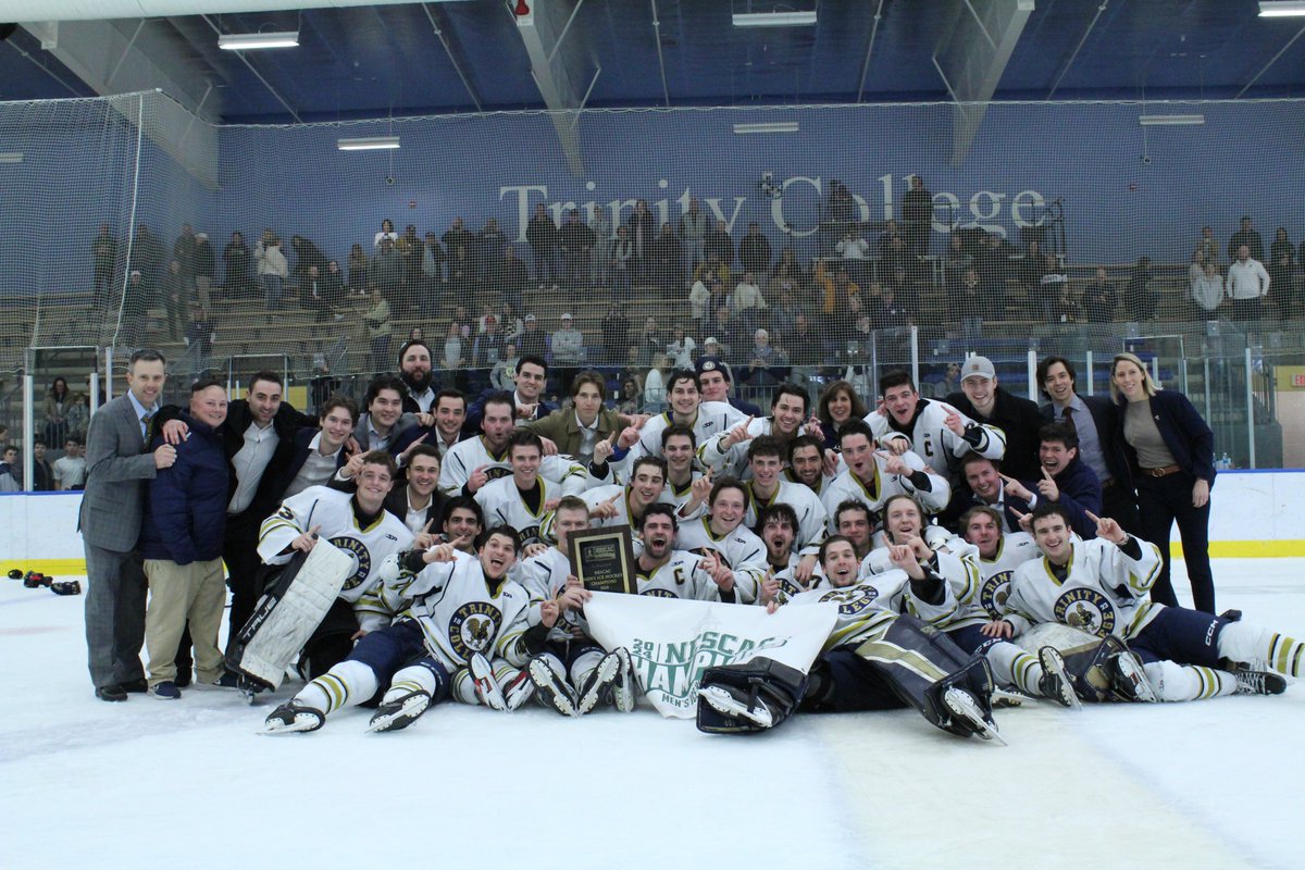 NESCAC (@nescac) on Twitter photo 🏒🏆NESCAC Men's Ice Hockey
NESCAC CHAMPS!!
<a href="/BantamSports/">Bantam Sports</a>
#1 Trinity def. #3 Tufts, 4-0
Bantams capture their 7th NESCAC title and earn an automatic bid to the NCAA Tournament. The selection show is set for 10am on Monday (March 4) via NCAA.com 🏒🏆NESCAC Men's Ice Hockey
NESCAC CHAMPS!!
<a href="/BantamSports/">Bantam Sports</a>
#1 Trinity def. #3 Tufts, 4-0
Bantams capture their 7th NESCAC title and earn an automatic bid to the NCAA Tournament. The selection show is set for 10am on Monday (March 4) via NCAA.com