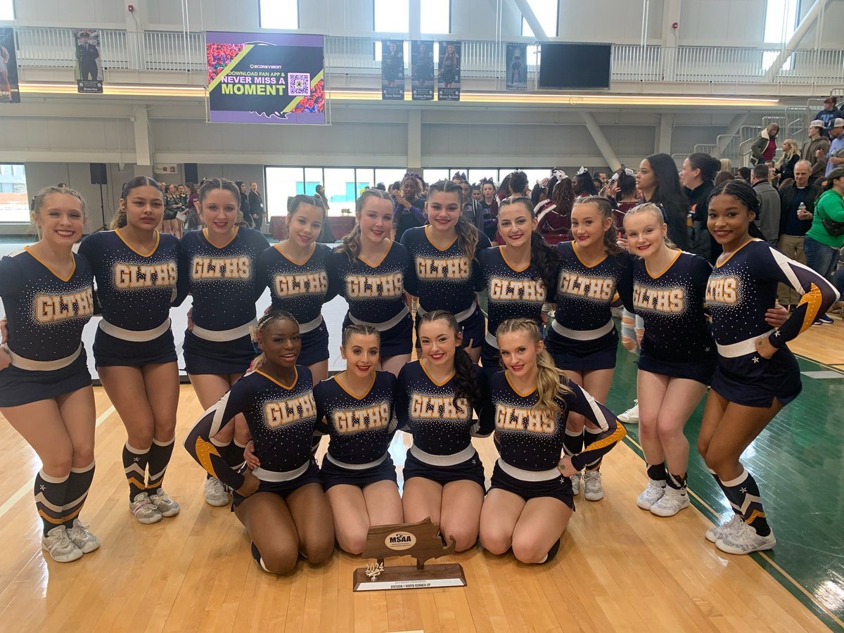 #GLTHS #Cheerleaders placed 2nd at the Northeast Regionals today and qualified for States! #GryphonPride #Congratulations