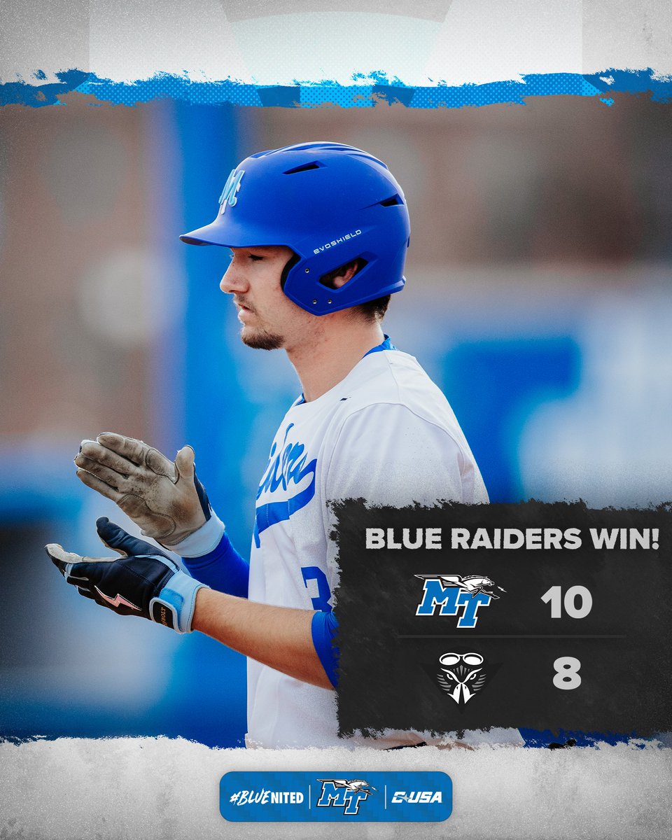 Blue Raiders take the series over the Skyhawks!

#BLUEnited | #BlueCrew