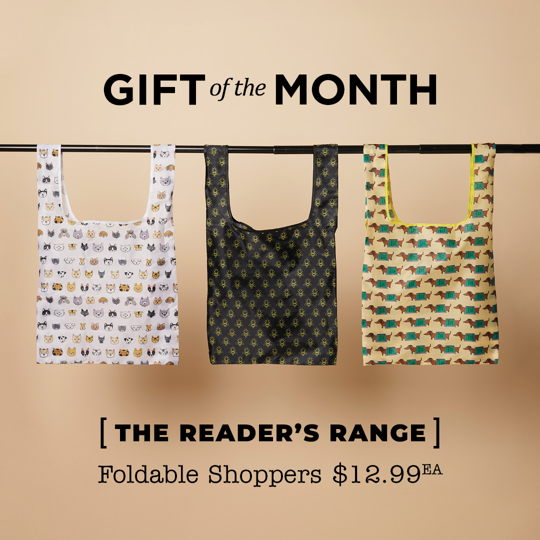 Our Readers Range gift of the month are a crowd favourite! dymocks.shop/gotm These foldable shoppers take up no space until you need them and are available in a variety of patterns and colours.⁠