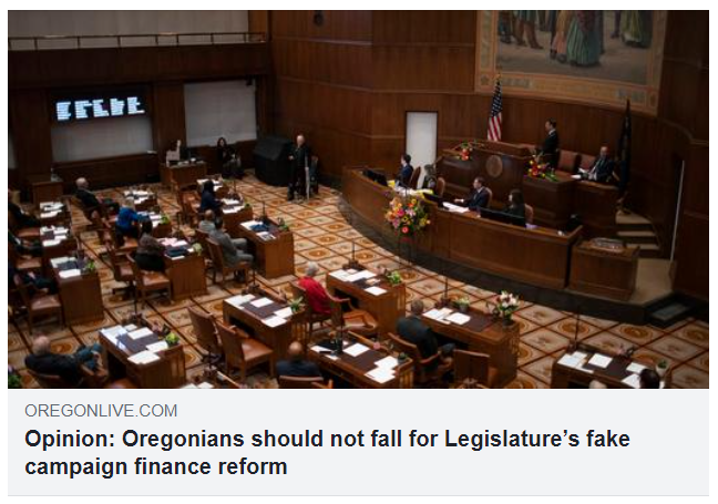 URGENT-Deadline Wed Mar 6, 7:55am (info to submit testimony below): the paid-for legislature is trying to sabotage Campaign Finance Reform.  
oregonlive.com/opinion/2024/0…
Tired of Money driving our democratic process?
It's your turn - please submit testimony NOW
#campaignfinancereform