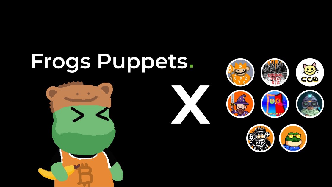 Hey guys here with a new hype! @NodeFrogs🐸 FrogsPuppets They collaborated with many projects. They will make a big impact! Very few Whitelist Spots Available: 🎫8x WL for RT & Like this tweet Mint Details Mint Date: March 4th Mint Price: 0.0002 btc ($10) Link: