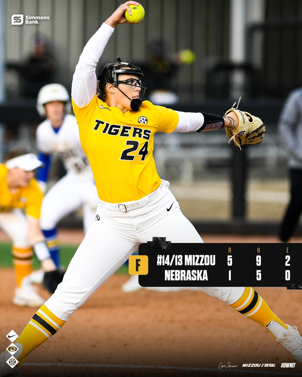 That's a 4-0 weekend in Lincoln for Your Tigers!!! #OwnIt #MIZ 🐯🥎
