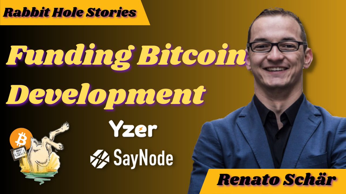 Just finished the thumbnail for our episode with Renato Schär at <a href="/rabbitholetales/">Rabbit Hole Stories</a> 

Out Tomorrow.
rabbitholestories.co/subscribe

#bitcoin #dev #development #blockchain #sidechain
