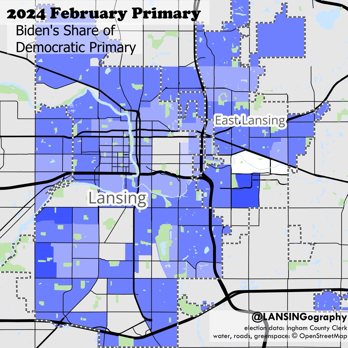 last week's primary: of the motivated folks who showed up, who was on team Haley vs Trump? who was on team Biden vs uncommitted? #lovelansing