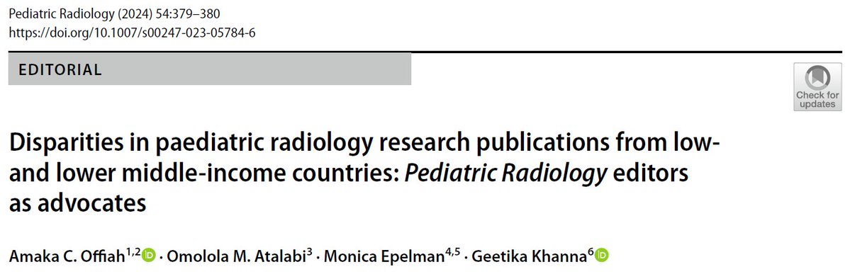 😟Preocupante brecha en investigación de radiología pediátrica 👶entre países desarrollados y en desarrollo🌍 Urgen esfuerzos conjuntos para superar obstáculos y promover igualdad en la ciencia 🧑‍🤝‍🧑
#EducaciónCientífica #Radiología