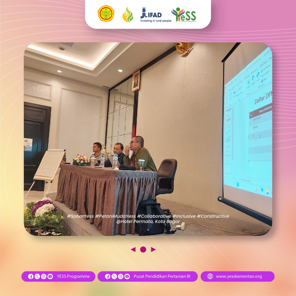 yessprogramme's tweet photo. Halo #SobatYESS
Kementerian Pertanian terus berupaya meningkatkan dan mengoptimalkan produksi pangan, sekaligus proses meregenerasi Sumber Daya Manusia Pertanian.
#YESSProgamme #BPPSDMP #Pusdiktan #Kementan #Ifad https://t.co/Yn4uZ4RDIq