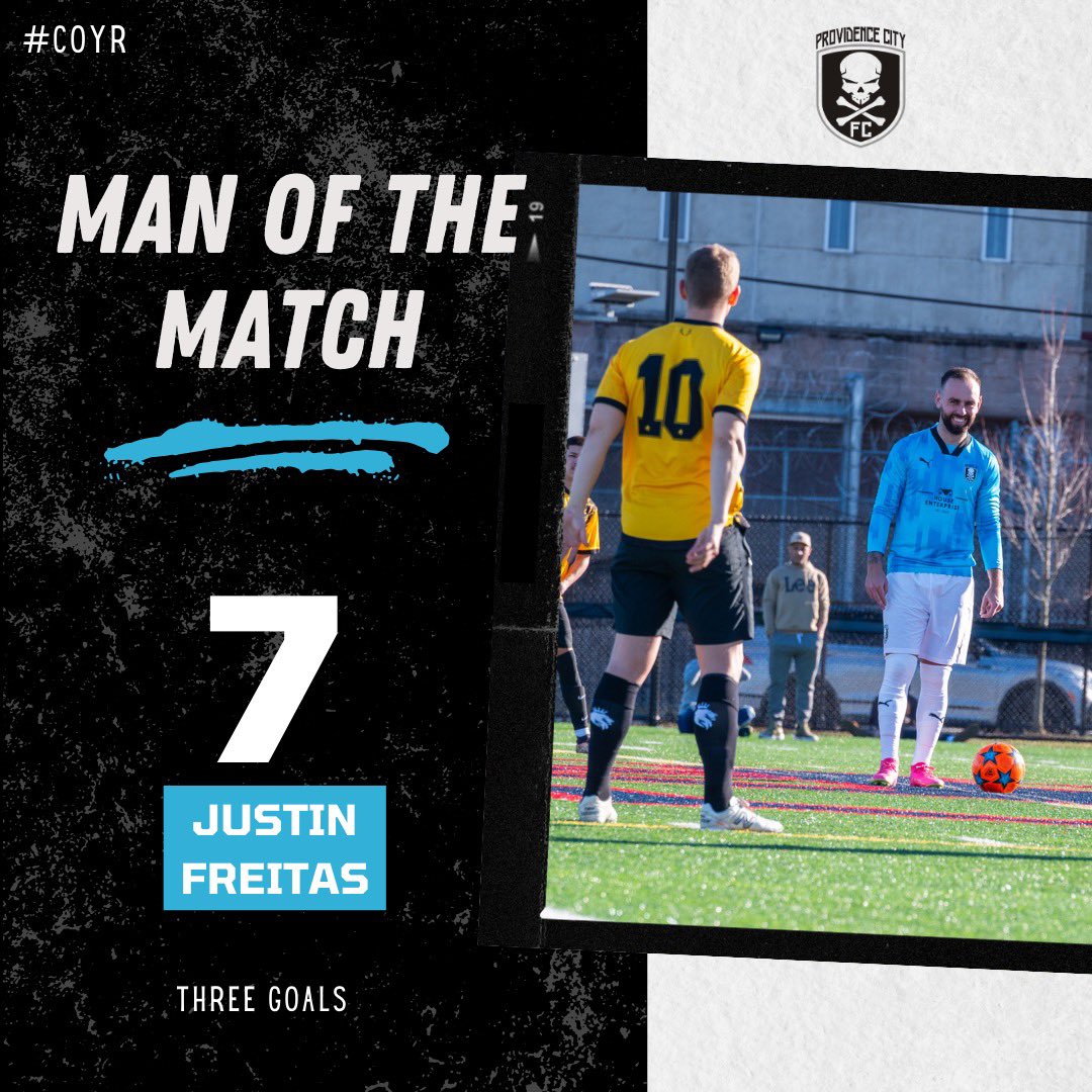 3 goals for <a href="/j7freitas/">Justin Freitas</a> over Worcester County FC in the MA Werner Fricker Cup Round of 16