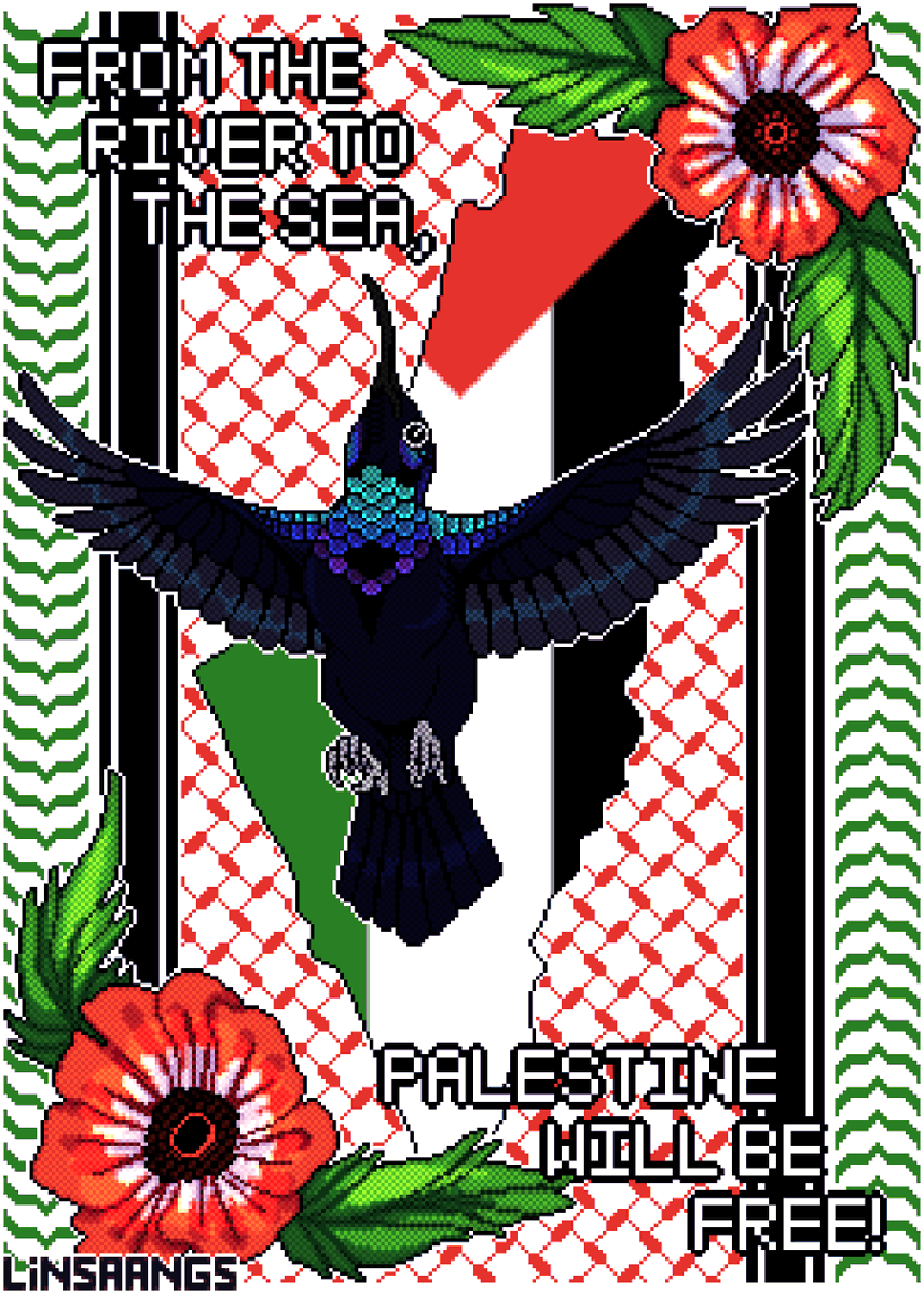 would yall be interested in THIS piece as a run of gloss stickers? profit would be donated to careforgaza, bc society6's royalties suck ass. problem is i'd have to order inventory beforehand, so i'd need to know how many people would like one of these bad boys for $5