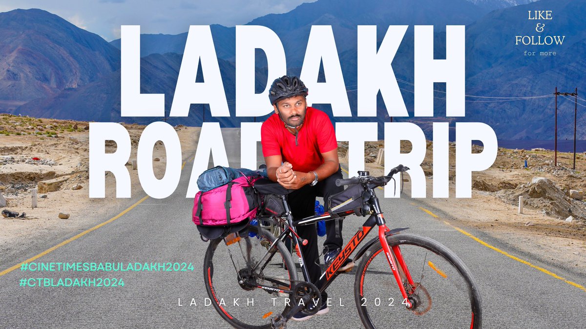 நான் பிறந்த மண்ணிற்க்கு பெருமை சேர்க்கபோகிறேன்!  
என் நாட்டின் வழியாக.
#cinetimesladakh2024
#ctbladakh2024
#cinetimesbabuladakh2024
#naanneeladakh2024
#ddladakh2024 #ladakh #ladakh2024 
#cycling #solocycling #ladakhcycleride 
#TirupatturDistrict திருப்பத்தூர் மாவட்டம்