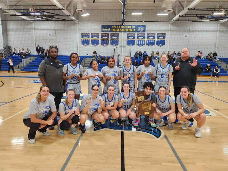 Region III Div. II Championship

FINAL: No. 19 <a href="/NCThunderwolves/">SUNY Niagara Thunderwolves</a> 102, <a href="/JCCAthletics/">SUNY JCC Athletics</a> 65

Faith Alessandra 22 pts, 7 rebs
<a href="/nadara_odell/">Nadara🦋</a> 15 pts
<a href="/KamrowskiRachel/">Rach</a> 14 pts
<a href="/tessa_schuey/">Tessa</a> 12 pts, 4 asts
<a href="/caseymahony_/">casey</a> 10 pts, 8 rebs, 4 stls

*27-2 overall
*6th consecutive <a href="/NJCAAReg3/">NJCAA REGION 3</a> title