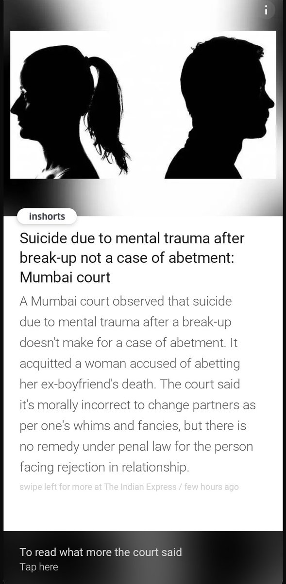 Guess the gender of the suicide victim.
Courts will invent new terminology to acquit if the perpetrator is a woman.
Never fall in love. Women can change their mind after sucking you out high and dry.
Court turns a blind eye to male suicide
#Heartbreak
#MaleSuicide 
#MenToo
