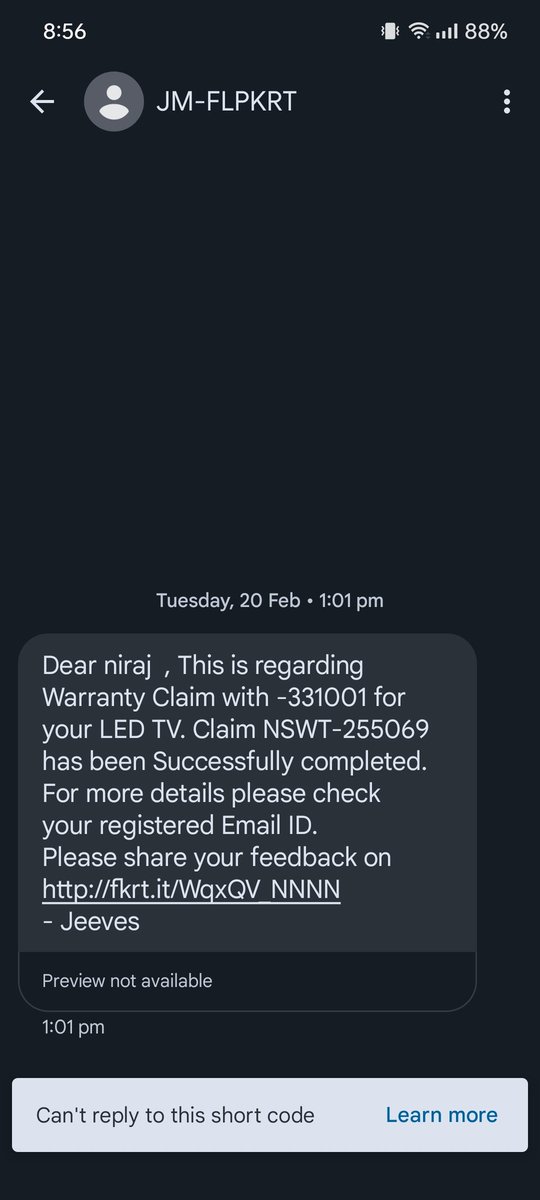 'Frustrated with @Flipkart, @Acer_India, @Acer, @flipkartsupport, @anand_indkal. Got messages claiming warranty & issue resolution, but no refund or replacement. Indkal person not responding. Is this a scam? Feeling deceived and furious. #CustomerExperience #FlipkartFraud #Acer'