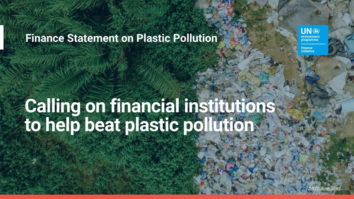 Ahead of April's #PlasticsTreaty negotitions in Canada, financial institutions are invited to sign the #FinanceStatement on plastic pollution to call on governments to come together for an ambitious agreement.

Announcement: unepfi.org/finance-statem…