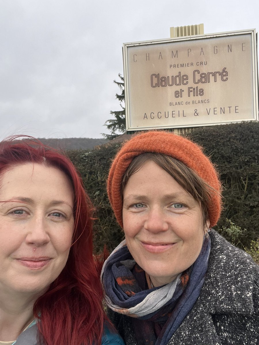 SonicWhirls's tweet photo. Last weekend my sister and I took some of our Dad’s ashes to France so he could make a final visit to the Champagne region. Dad was very fond of champagne from Claude Carré et fils, an independent producer, and M Carré kindly gave Jo and me a tour and a glass of champagne. https://t.co/Ob5kyU3iuo