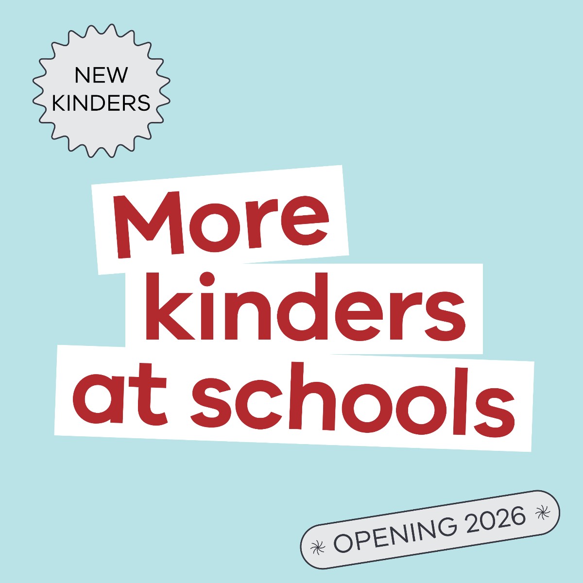 More kinders are opening in 2026! Having kinders at local schools provides many benefits for Victorian families. These new kinders will open up more places for our littlest learners. 
Find out more 👉 go.vic.gov.au/3SEACQP 
#Kinder #BestStartBestLife