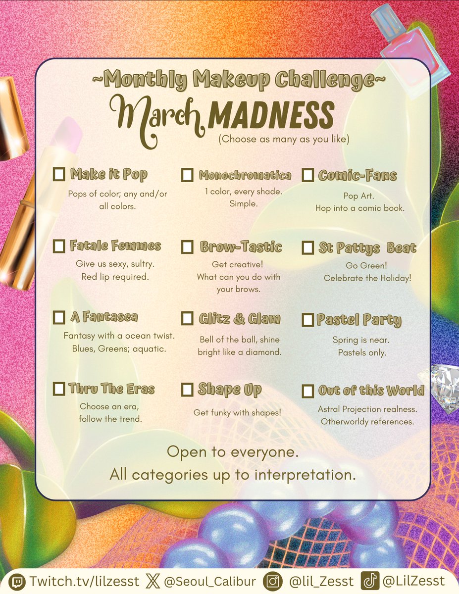 Seoul_Calibur's tweet photo. Live @ 8 ET We're kicking March Madness off with the "Make it Pop" Makeup Challenge! Then we're getting into some L.A. Noire!
Tonight I'll be the final stop on the Big Creator: Big Steppuhs Raid Train!🚂https://t.co/e6ZFMD0EIp #bigcreatxr #bcxraidtrain
🔗https://t.co/y4JFXrVNLT https://t.co/Lyq7d8LWD5