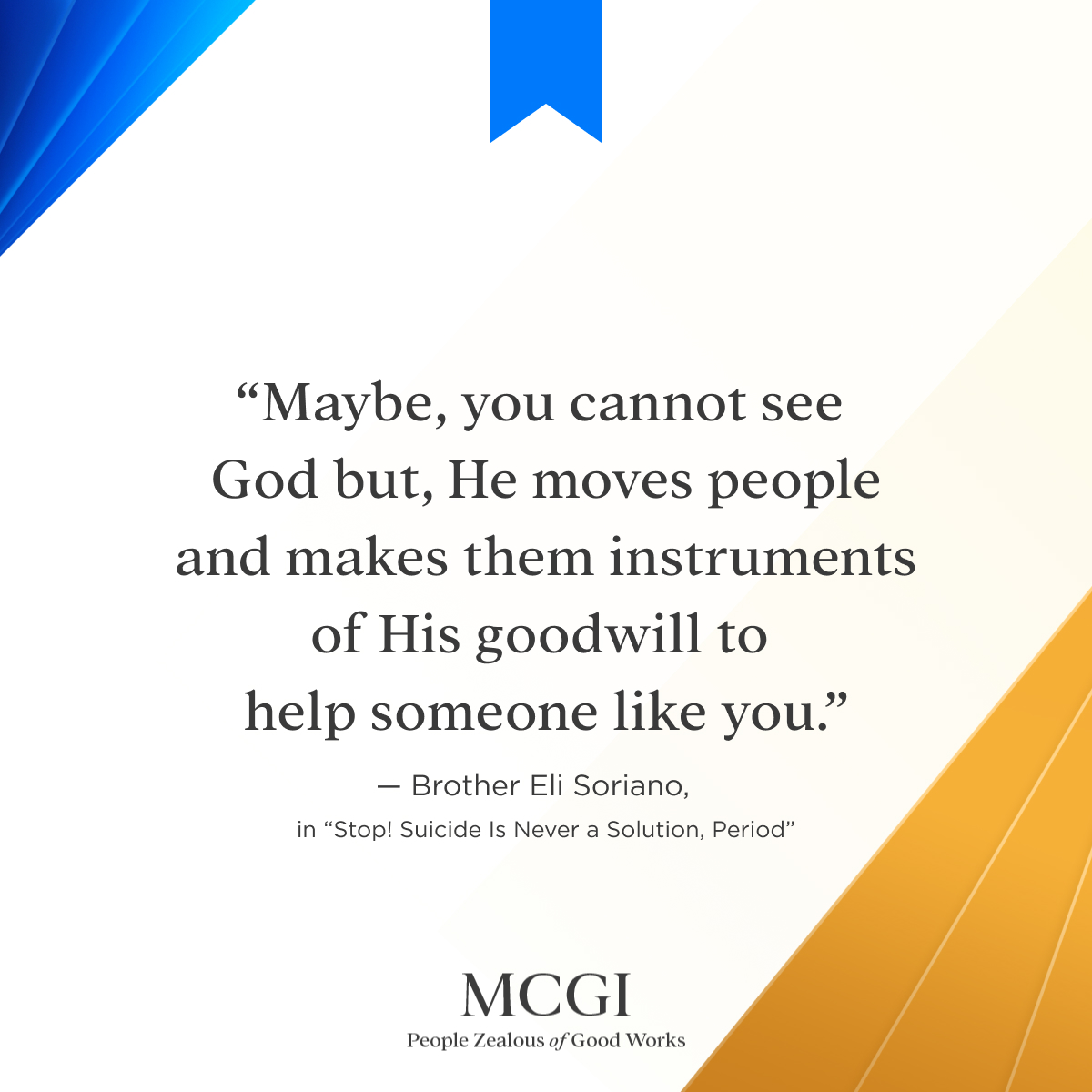 TheOldPathTV's tweet photo. "Maybe, you cannot see God but, He moves people and makes them instruments of His goodwill to help someone like you."

— Brother Eli Soriano, Stop! Suicide Is Never a Solution, Period via https://t.co/uu2pmkR4P7

The Why of Praying
#PureDoctrinesOfChrist https://t.co/ZoD79VLe8z