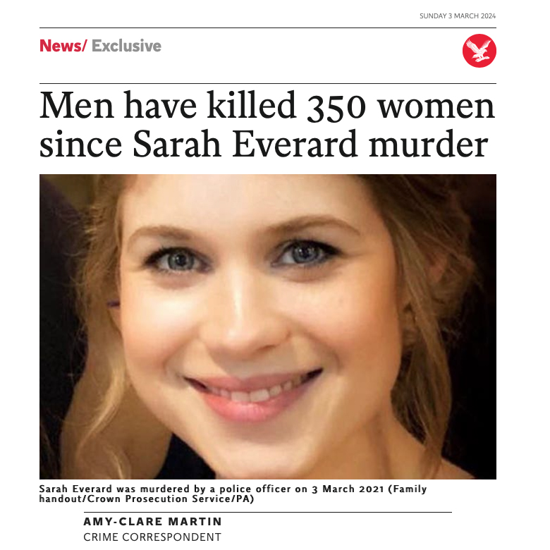 At least 350 women have been killed by a man since the murder of Sarah Everard – the equivalent of one woman dying every three days. Jhiselle Feanny, co-founder of Killed Women, described the latest figures as 'devastating'. edition.independent.co.uk/edition/uk.co.…