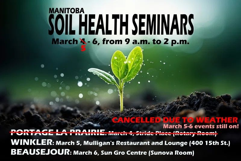 ‼️MARCH 4 SOIL HEALTH SEMINARS CANCELLED!‼️ Due to extreme weather conditions, we've cancelled our March 4 Soil Health Seminars in Portage la Prairie. ❄️ We apologize for the inconvenience. Subsequent events on March 4-5 are still on! ☑️Please RSVP to s.schnell@imperialseed.com