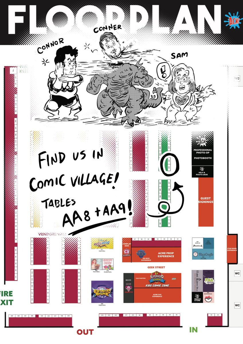 Hey, guess what! Me, @ConnerMediaGD and @Sam_Illustrator are gonna be at @Acmecomiccon this weekend doing what we do best- selling you COMICS! It’s bound to be a grand ole time, so stop on by and browse our wares!