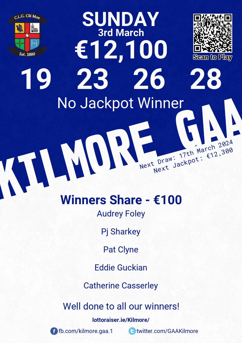 Kilmore GAA (@GAAKilmore) on Twitter photo 2024-03-03 23:27:13