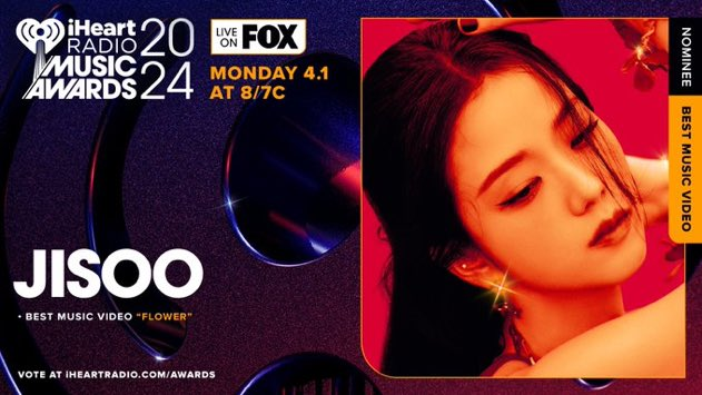 [ IT'S POWER HOUR TIME ‼️]         

Vote #FLOWER BY #JISOO for “BEST MUSIC VIDEO” at the 2024 iHeart Radio Music Awards!!         

  Vote here: iHeartRadio.com/Awards
