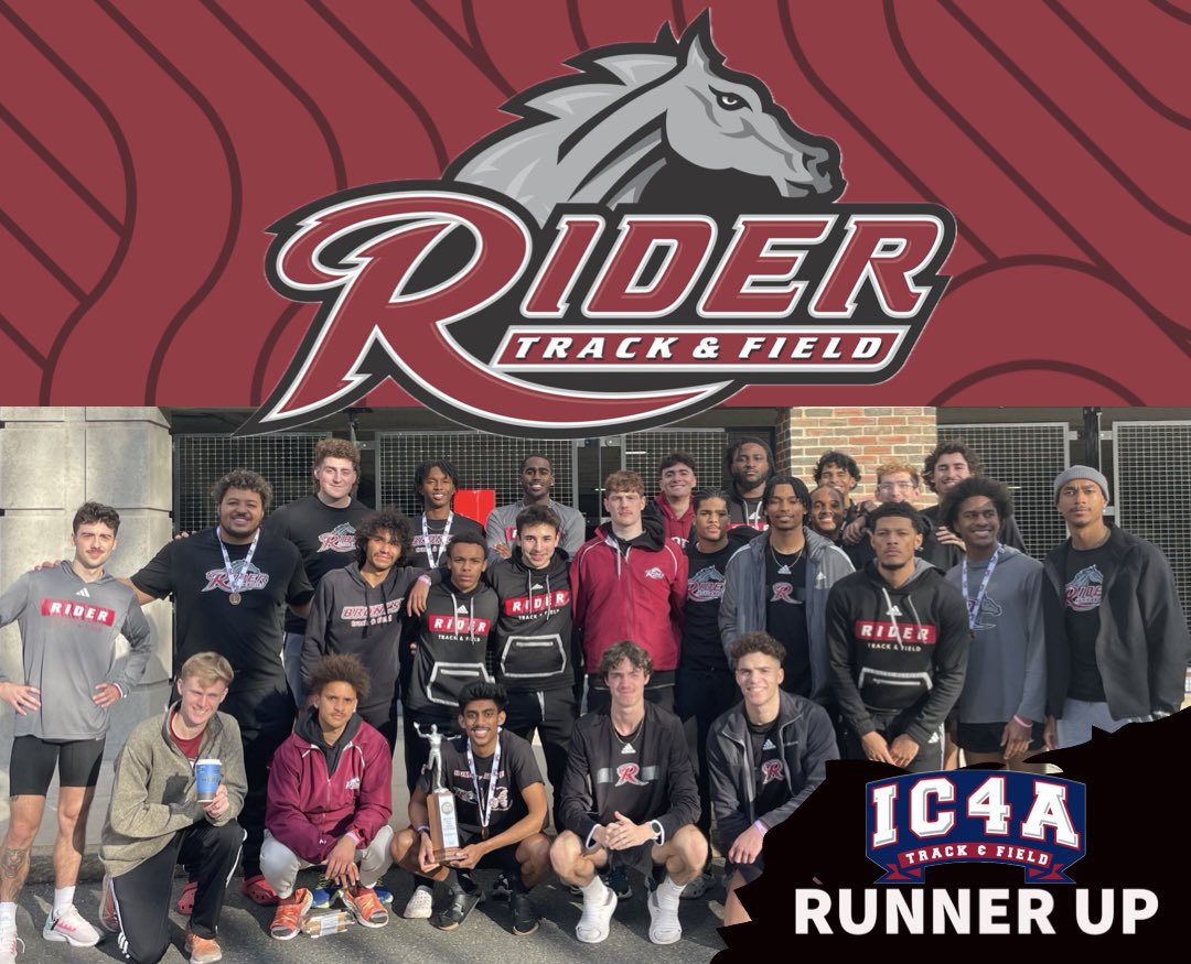 THE MEN ARE COMING HOME WITH SOME HARDWARE! Congrats to the Men’s team for earning the 2nd place trophy at the IC4A meet this weekend! Way to go Broncs!!!!

<a href="/riderathletics/">Rider Athletics</a> 
#GoBroncs