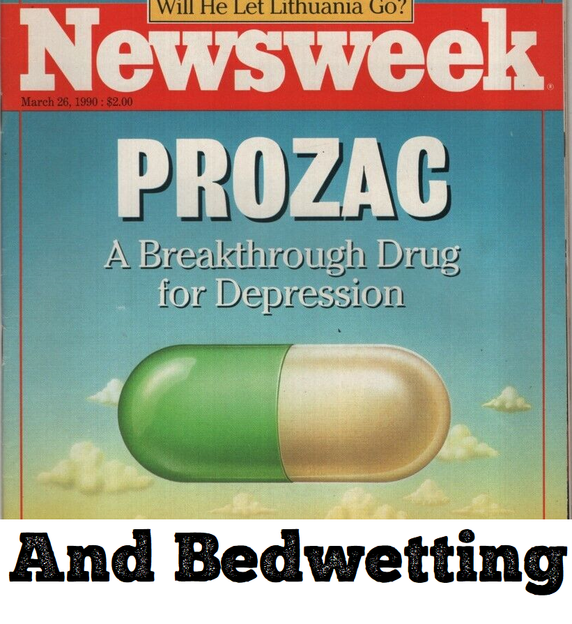 New use for fluoxetine (Prozac). It treated refractory bed-wetting in children in this RCT, but the benefit declined over time (in primary monosymptomatic nocturnal enuresis): pubmed.ncbi.nlm.nih.gov/36043350 Need to weigh against risks of antidep in children #psychiatry #Pediatrics