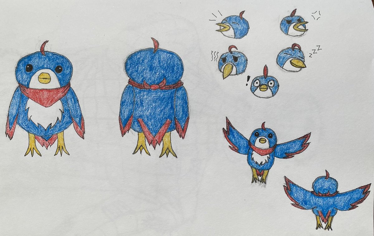 BlueBirbBiscuit's tweet photo. Finally designed my first OC! #Bird #OC #MyOC https://t.co/tVM3EoPRRB