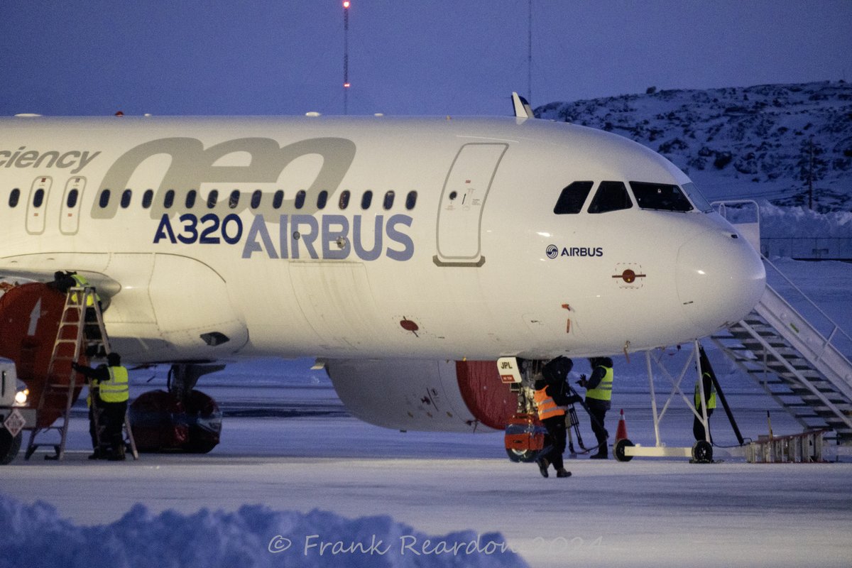 Nice to be back & witness some Cold Weather testing this evening of @Airbus A320-271N (Reg: F-WNEO) testing aircraft. #A320NEO MAR.3.2024 #YFBSpotters Current Weather: -26 °C with a Windchill of -40°C