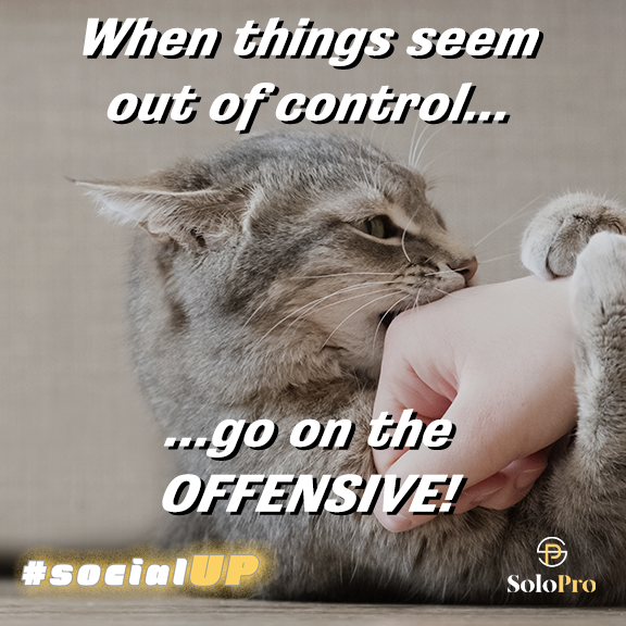 claning's tweet photo. Today's #socialup post!

"When things are out of control, go on the offensive"!

Sometimes you just have to the ball and run through the chaos!

#motivation #goonoffense https://t.co/VOWoKlDo0X