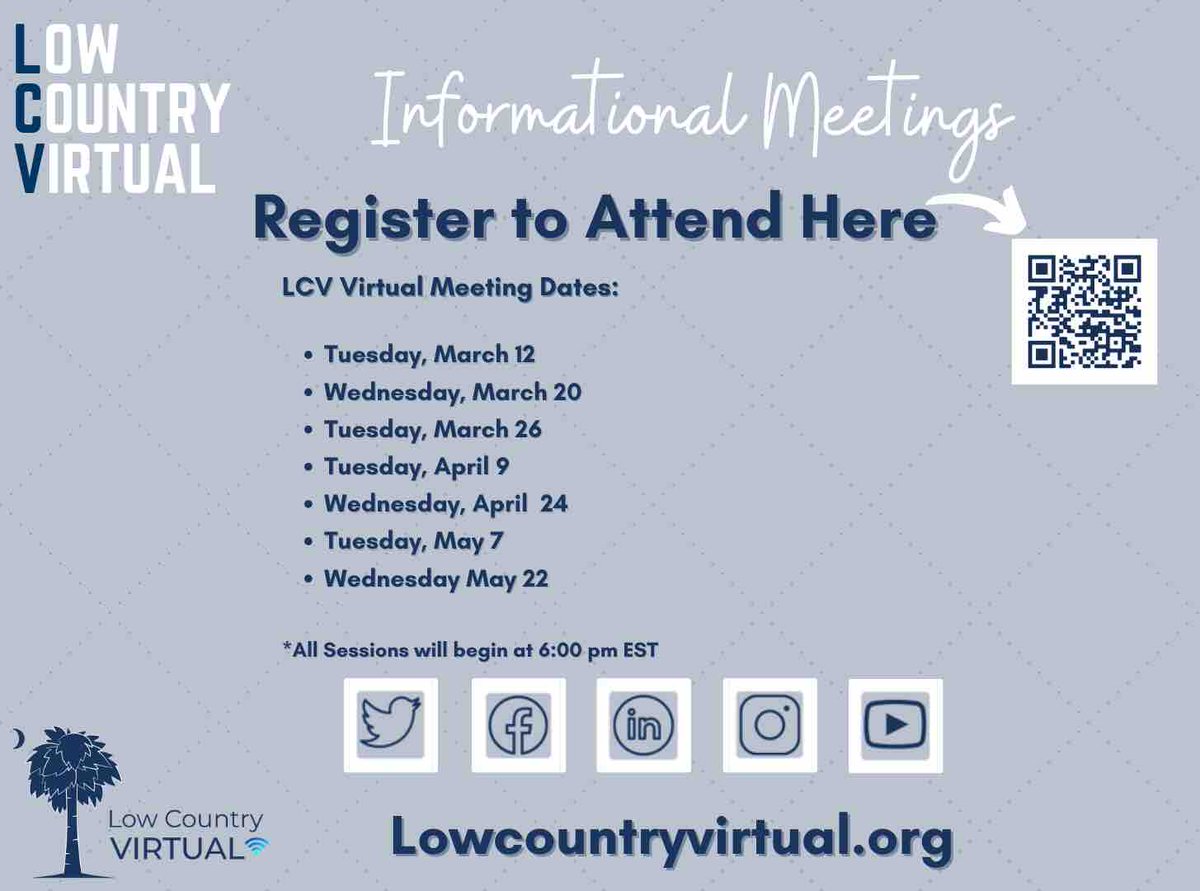 ✅ Register to learn more about Low Country Virtual! 👇 Contact your district to learn about your enrollment options #Onlinelearning #LCVLeads #SouthCarolina
